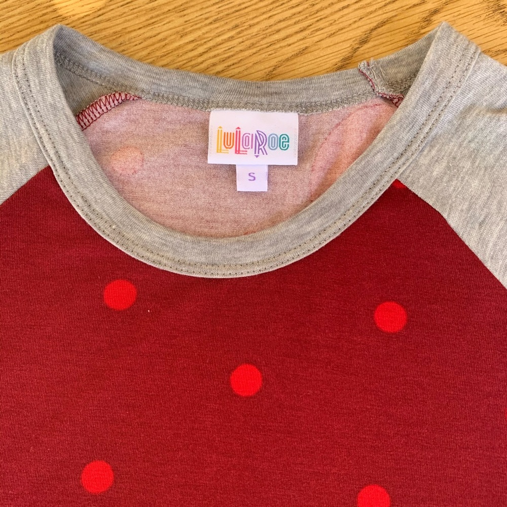 NWT Small red polka dot print 3/4 sleeve